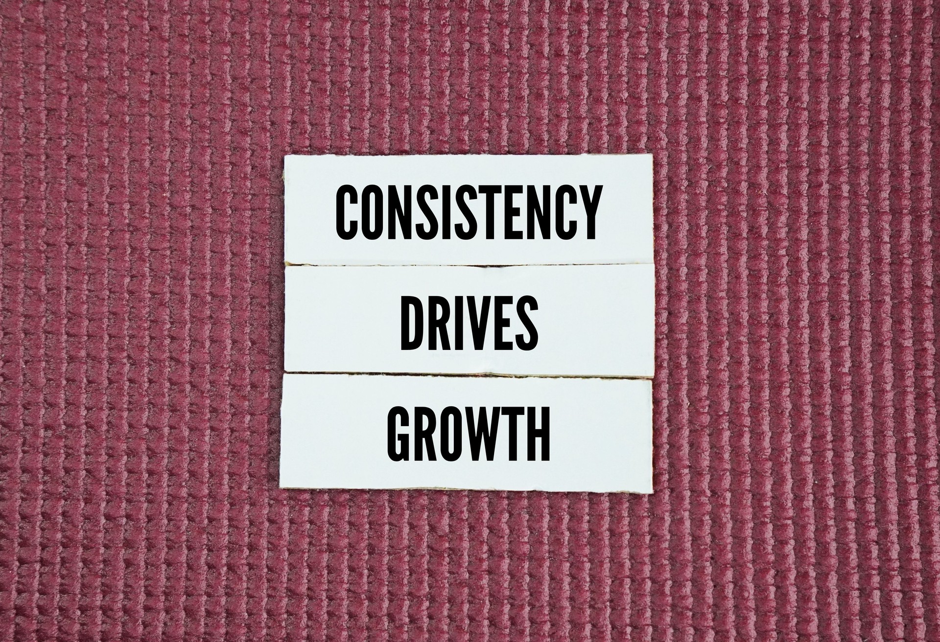 Parole o citazioni ispirazionali e motivazionali per il successo. La costanza stimola la crescita